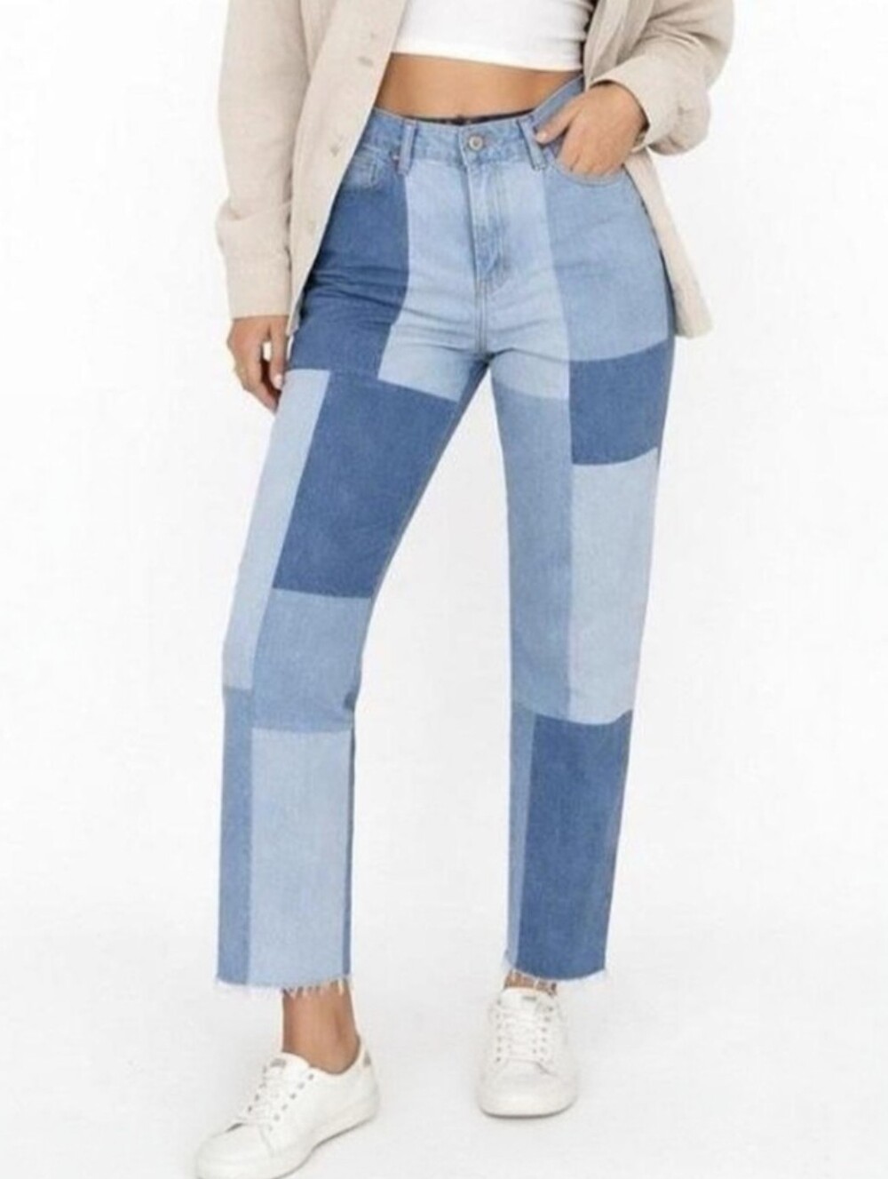 Hollister Ultra High Rise Patchwork Mom Jeans Size 15